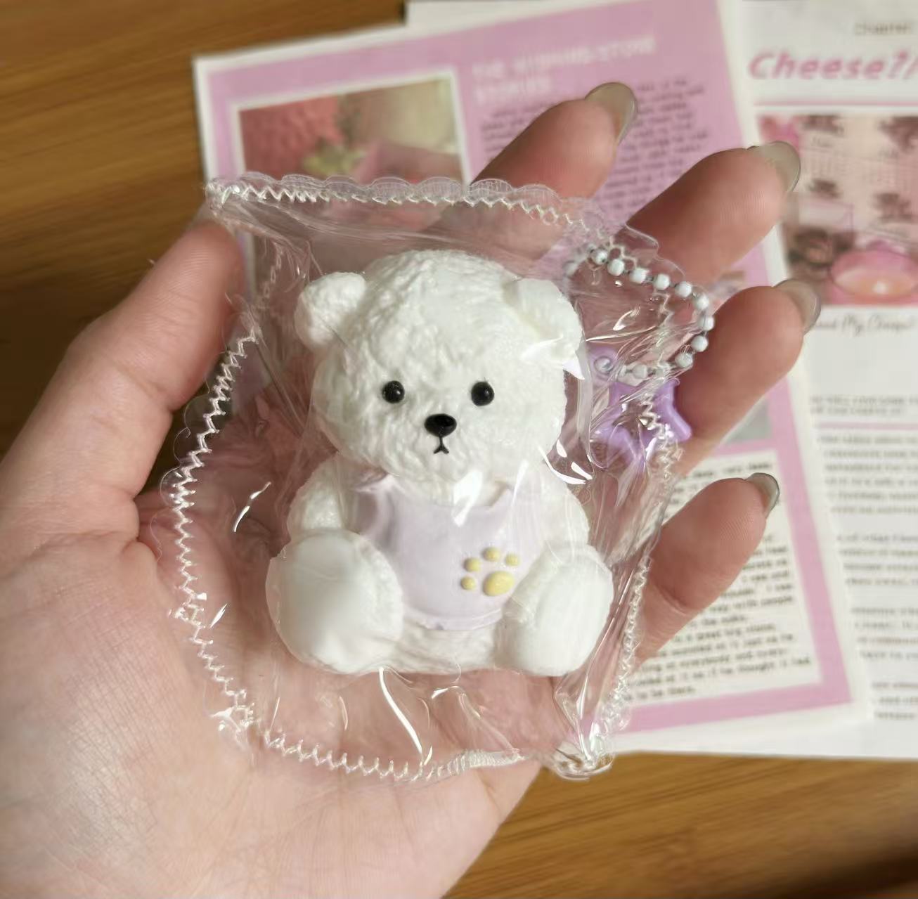 Lina Bear Handmade Squishy Toy | Stress Reliever | Unique Fun | Handmade Slime Toy | Gift Idea