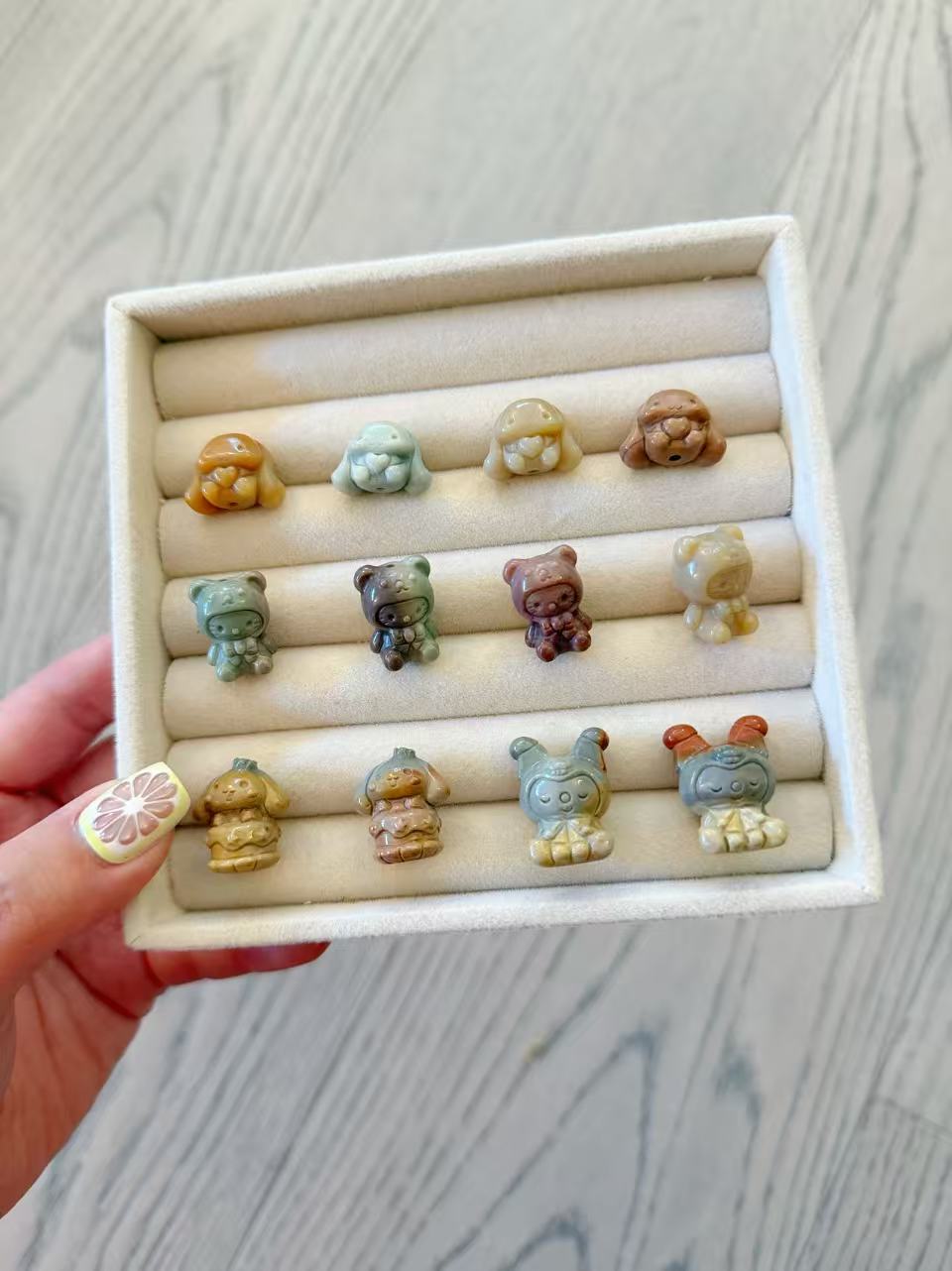 SR 7 Alashan Agate Bead Charms | Natural Stone Beads, Mixed Colors & Styles | DIY Jewelry Supplies