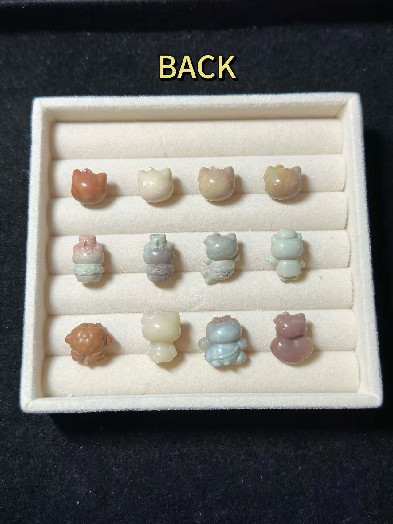 SR 6 Alashan Agate Bead Charms | Natural Stone Beads, Mixed Colors & Styles | DIY Jewelry Supplies