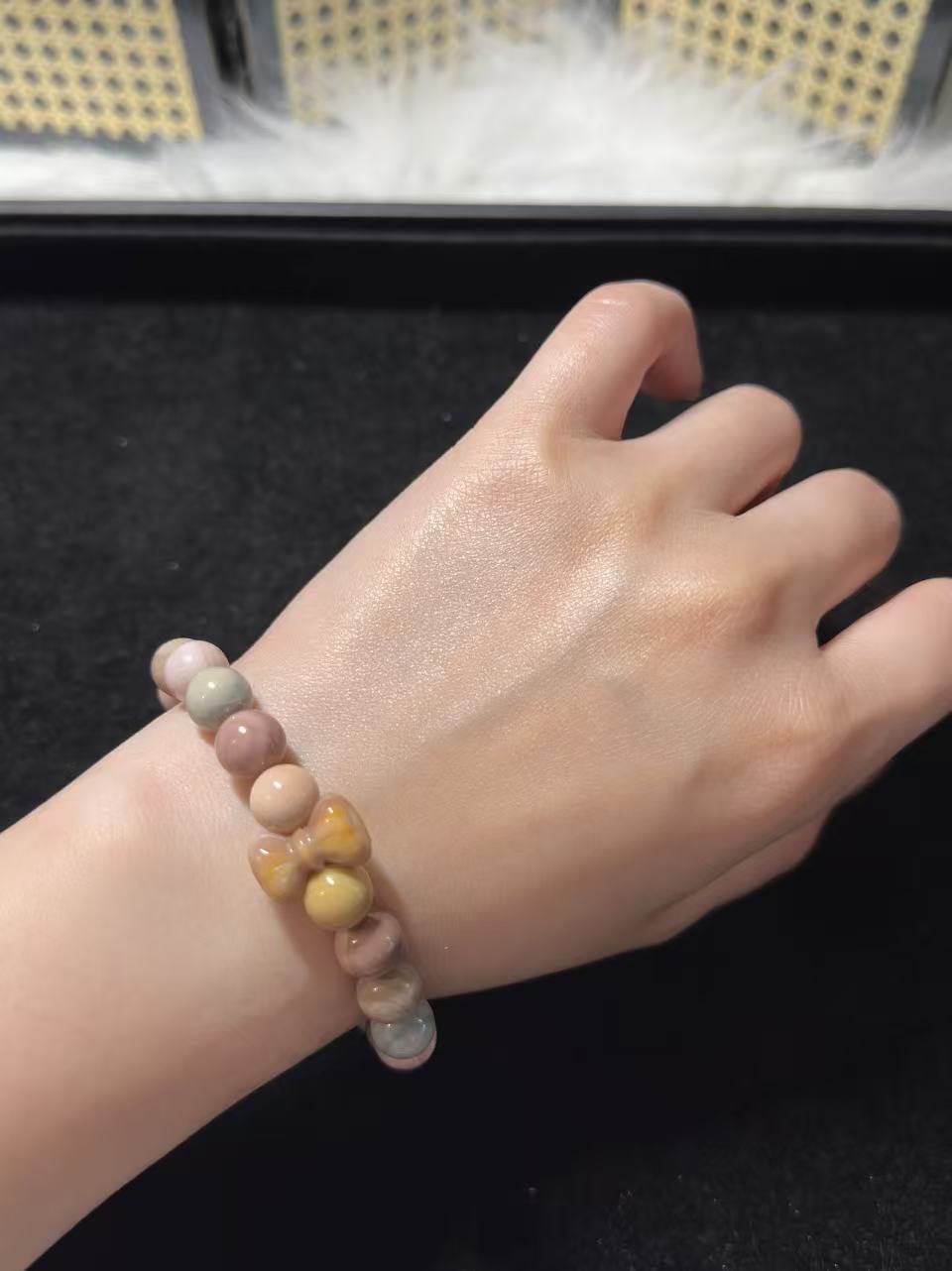 9mm Fruity Alashan Agate Bead Bracelet with Cute Charm Birthday Gift | Natural stone Handmade Bracelet | Energy Bracelet | Gift for Her