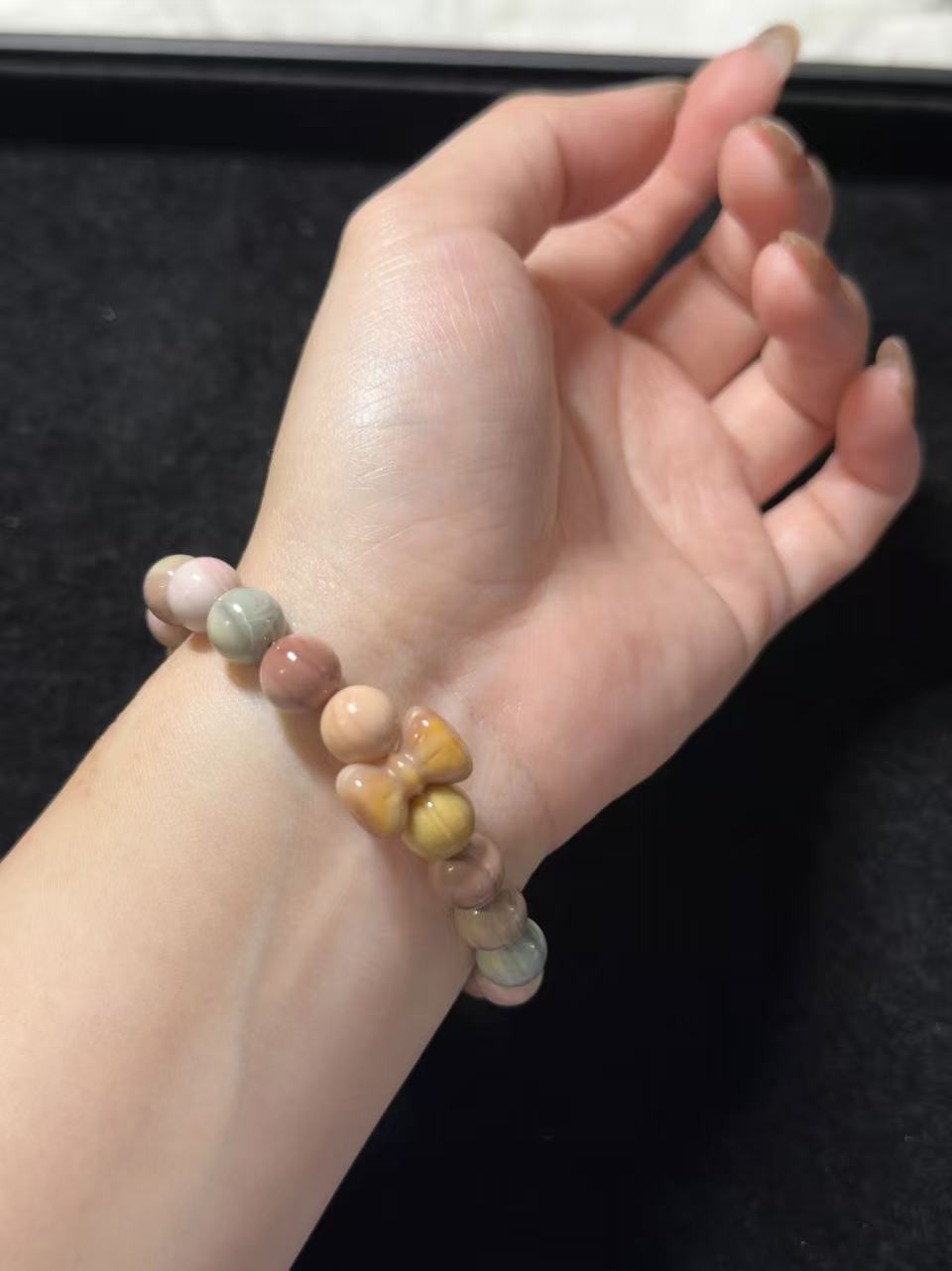 9mm Fruity Alashan Agate Bead Bracelet with Cute Charm Birthday Gift | Natural stone Handmade Bracelet | Energy Bracelet | Gift for Her