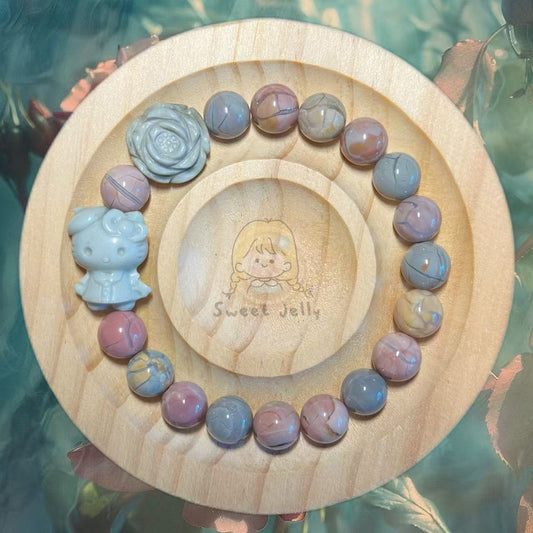 KT Exploded Colorful Alashan Agate Beads Bracelet | Gemstone | Design Bracelet | Handmade Jewelry | DIY | Gifts for Her