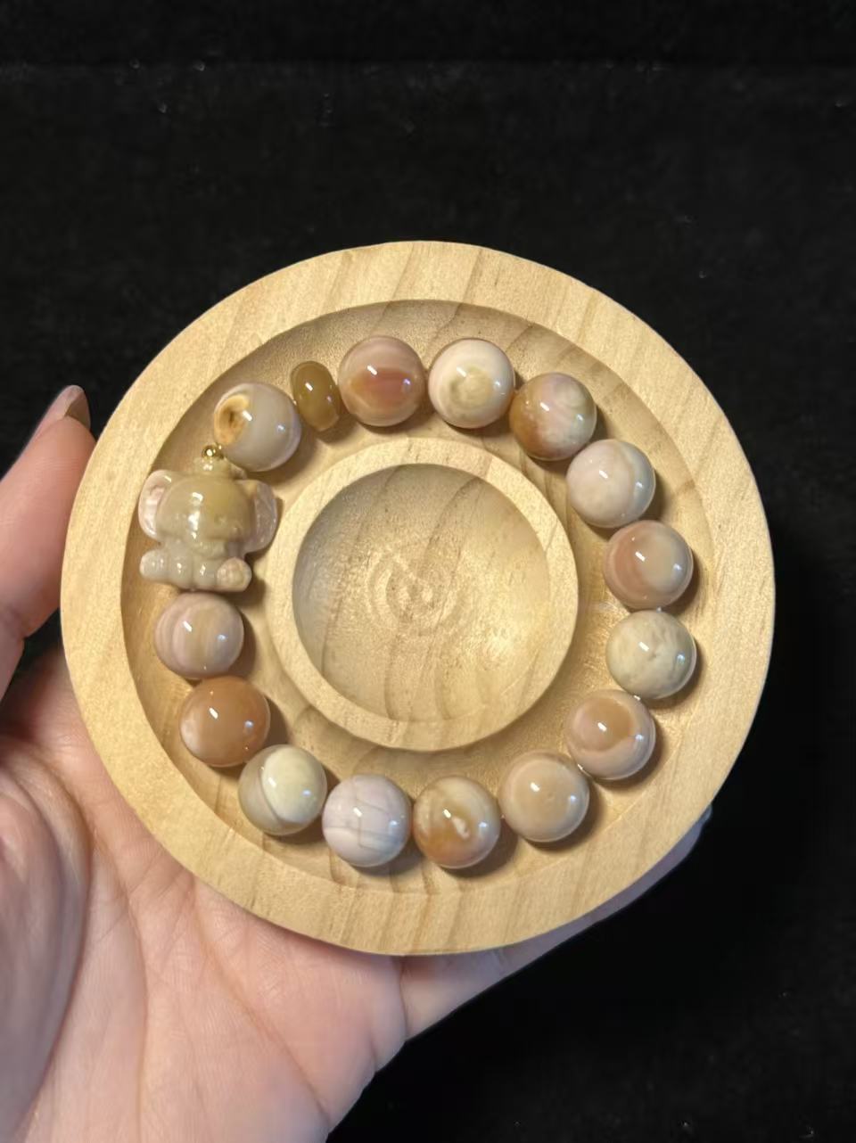 Fruity Alashan Agate Bead Bracelet with Cute Charm Gift Idea | Natural stone Handmade Bracelet | Energy Bracelet | Gift for Her