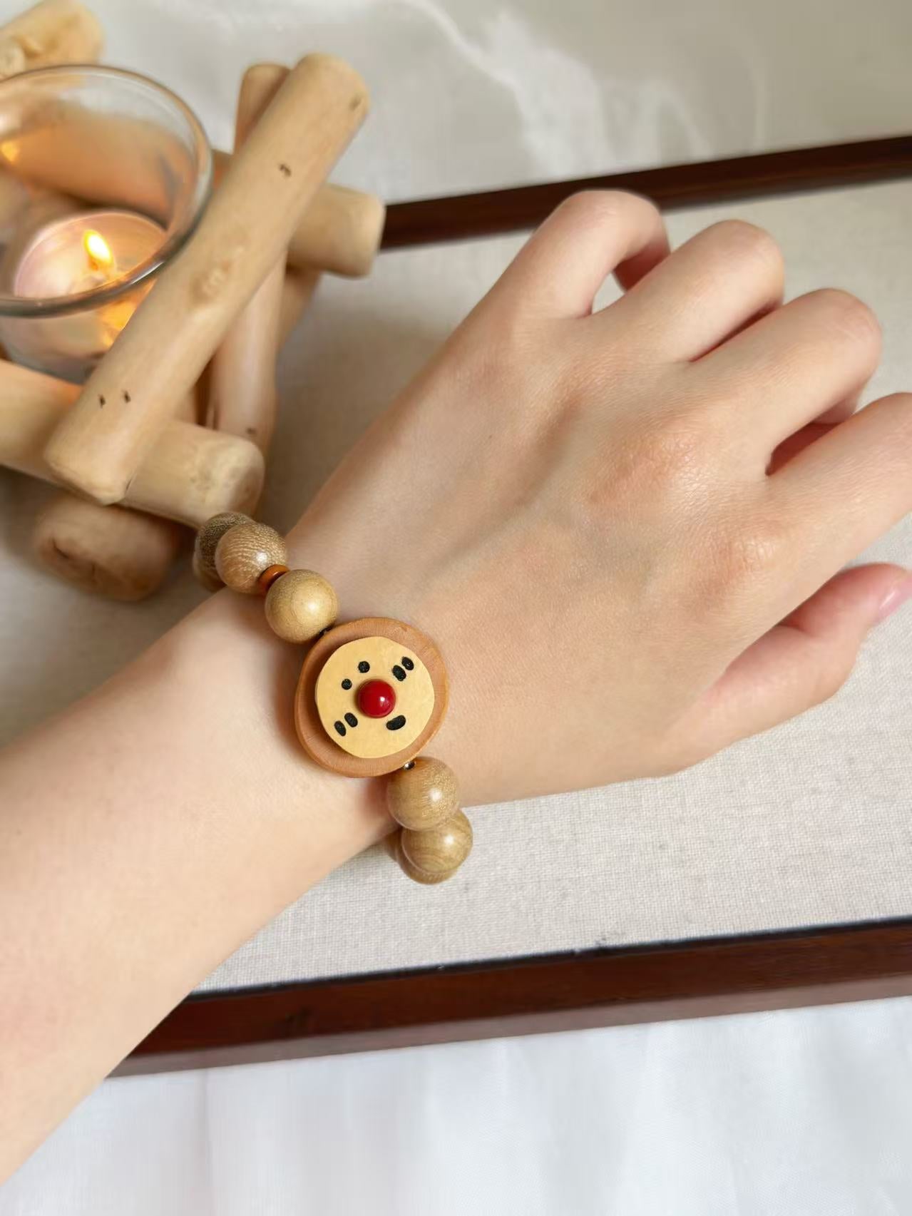 Natural Aromatic Agarwood Design Bracelet with Gourd Charm「奶香木」 | Milk Flavour Beads | Handmade Bracelet
