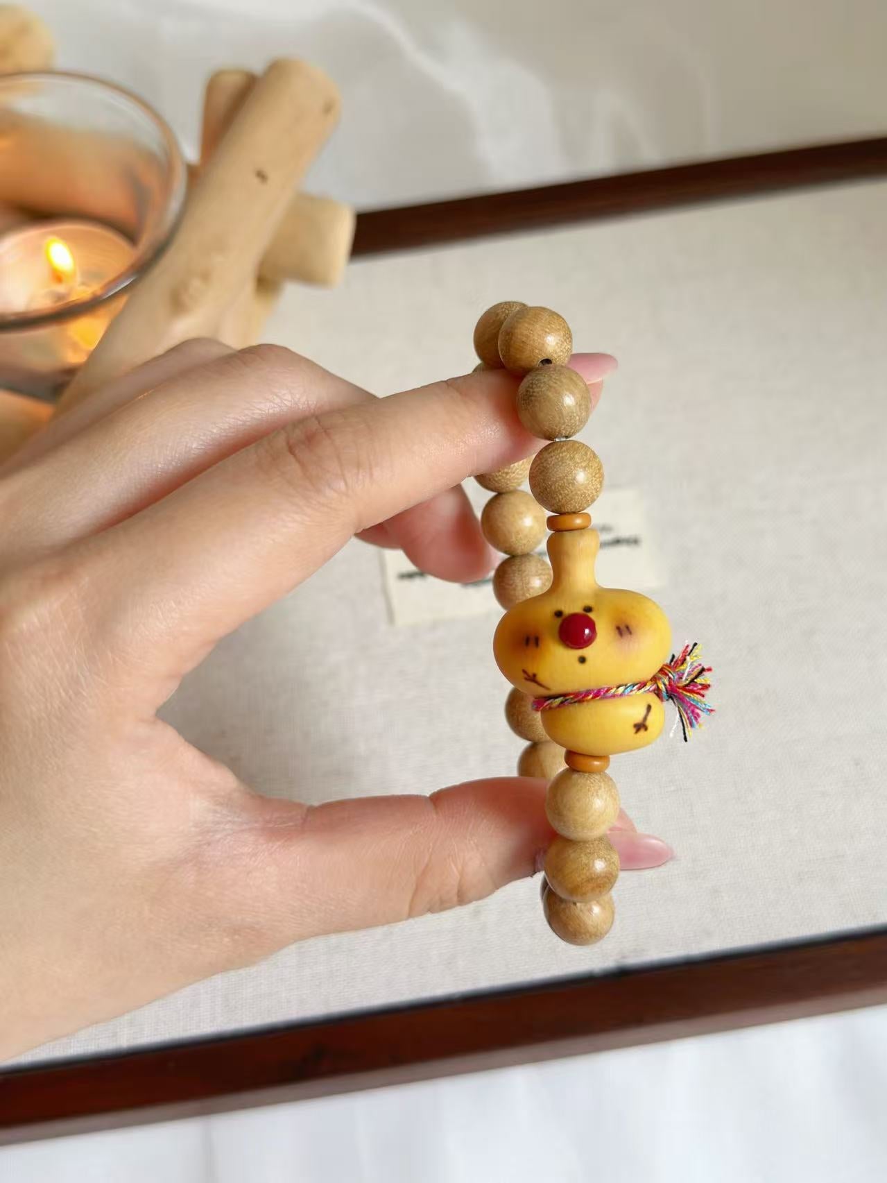 Natural Aromatic Agarwood Design Bracelet with Gourd Charm「奶香木」 | Milk Flavour Beads | Handmade Bracelet
