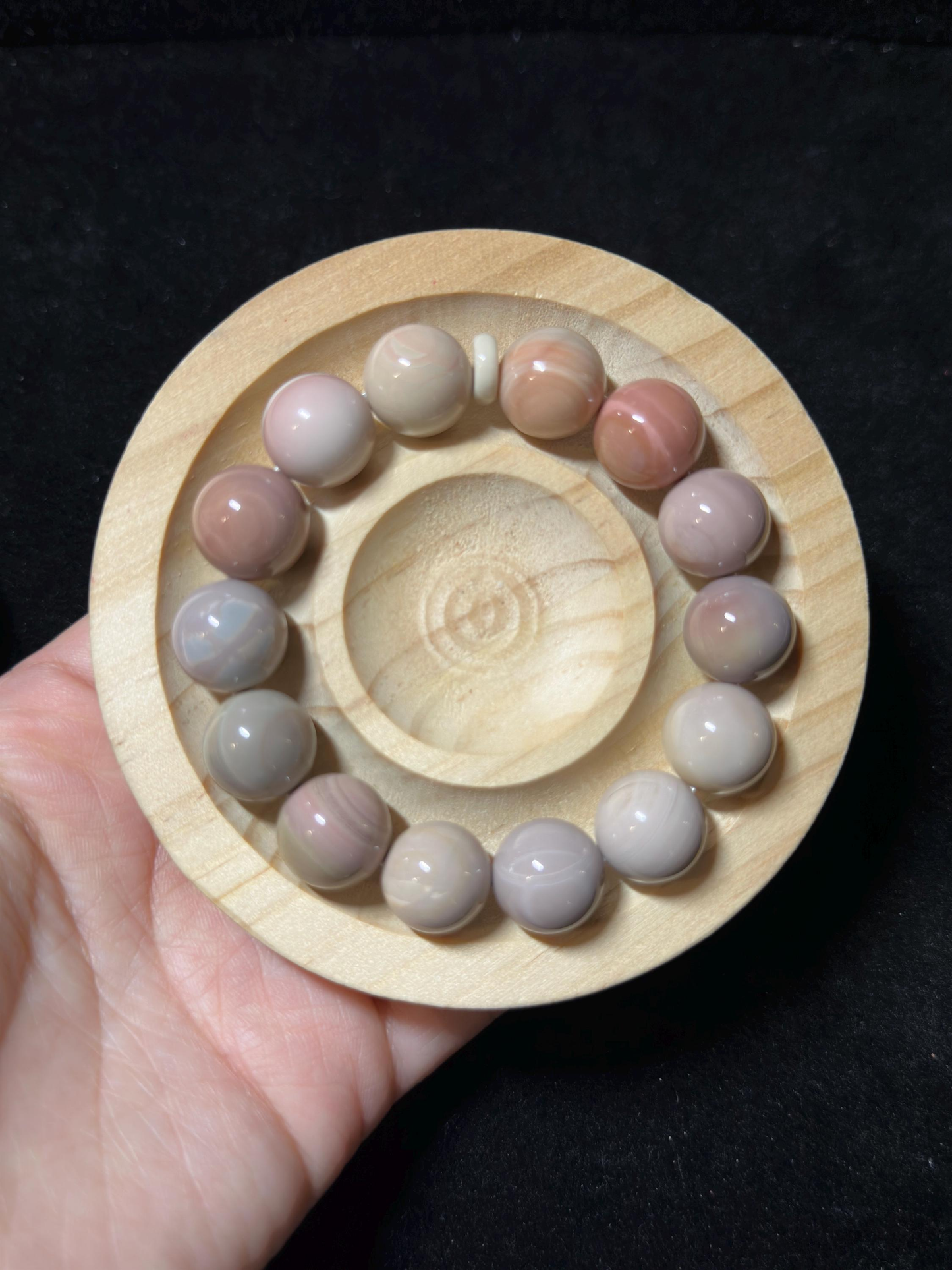 13mm Purple Alashan Agate Beads Handmade Bracelet | Natural Gemstone Jewelry | Women Accessories | Gift for Her | DIY | Textured Stone