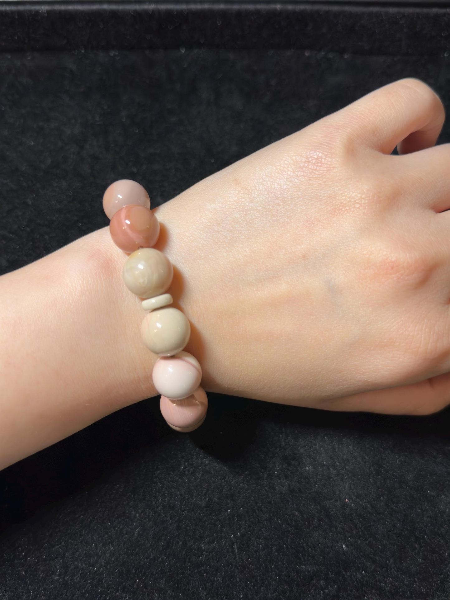 13mm Purple Alashan Agate Beads Handmade Bracelet | Natural Gemstone Jewelry | Women Accessories | Gift for Her | DIY | Textured Stone