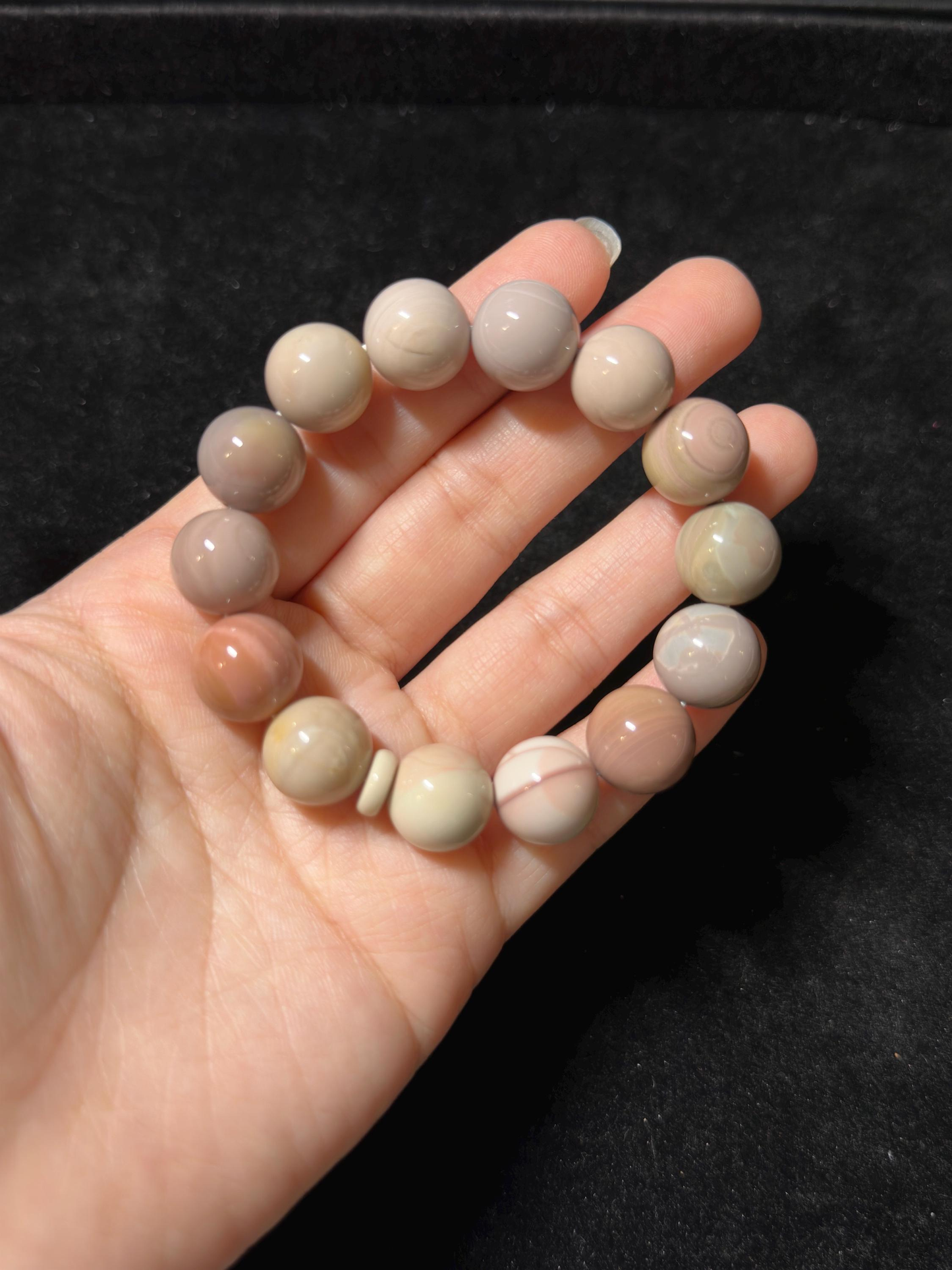 13mm Purple Alashan Agate Beads Handmade Bracelet | Natural Gemstone Jewelry | Women Accessories | Gift for Her | DIY | Textured Stone