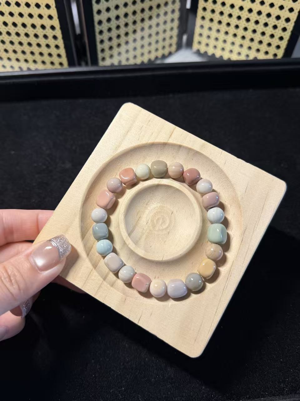 Irregular II Alashan Agate Bead Bracelet | Handmade Jewelry | Gemstone Accessories | Gift for Her (Copy)