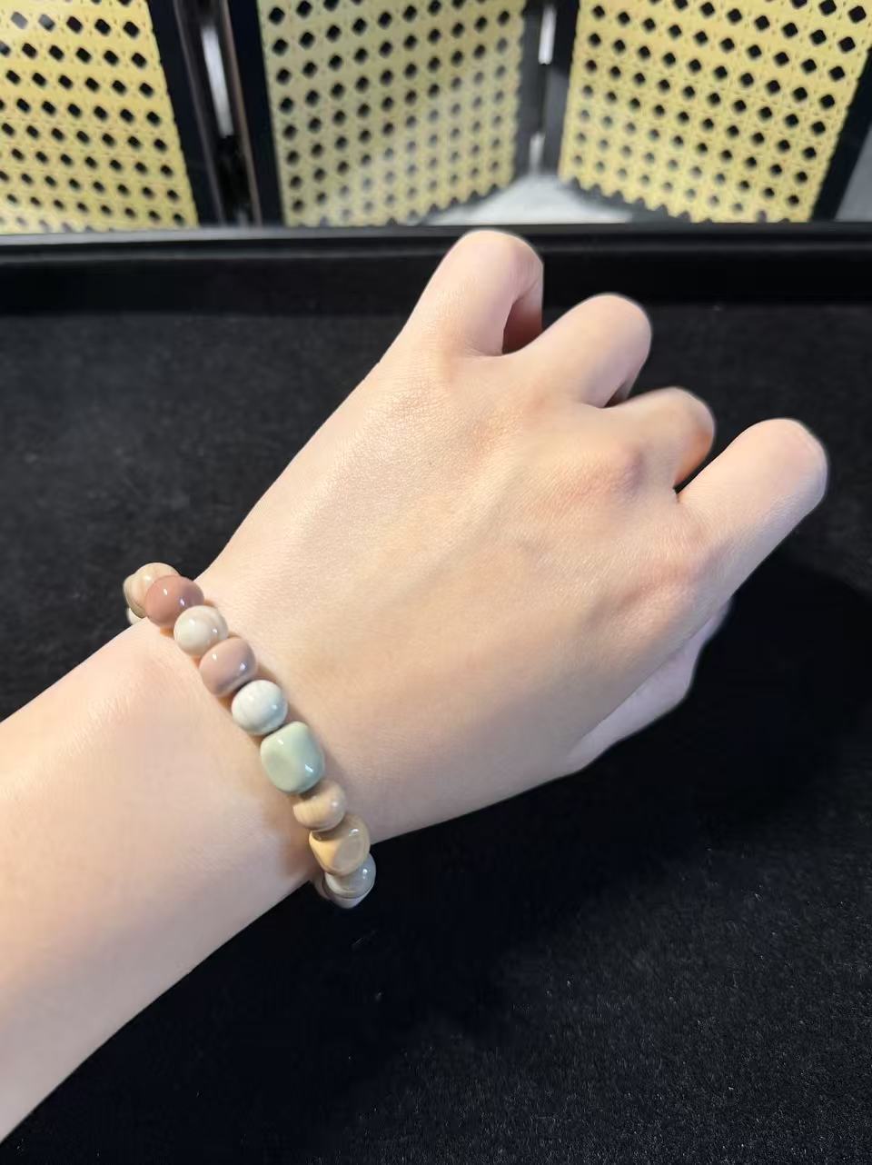 Irregular II Alashan Agate Bead Bracelet | Handmade Jewelry | Gemstone Accessories | Gift for Her (Copy)