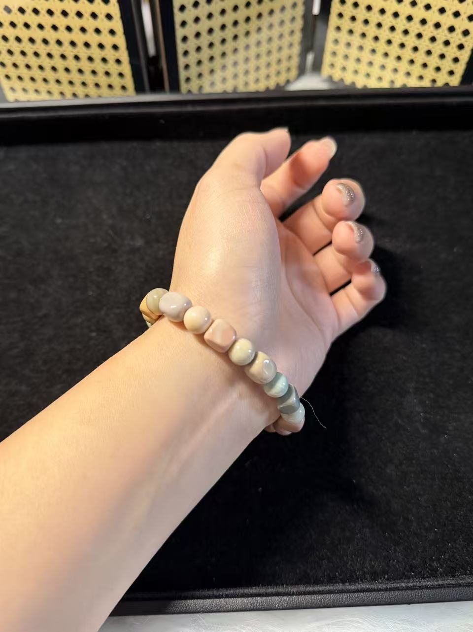 Irregular II Alashan Agate Bead Bracelet | Handmade Jewelry | Gemstone Accessories | Gift for Her (Copy)