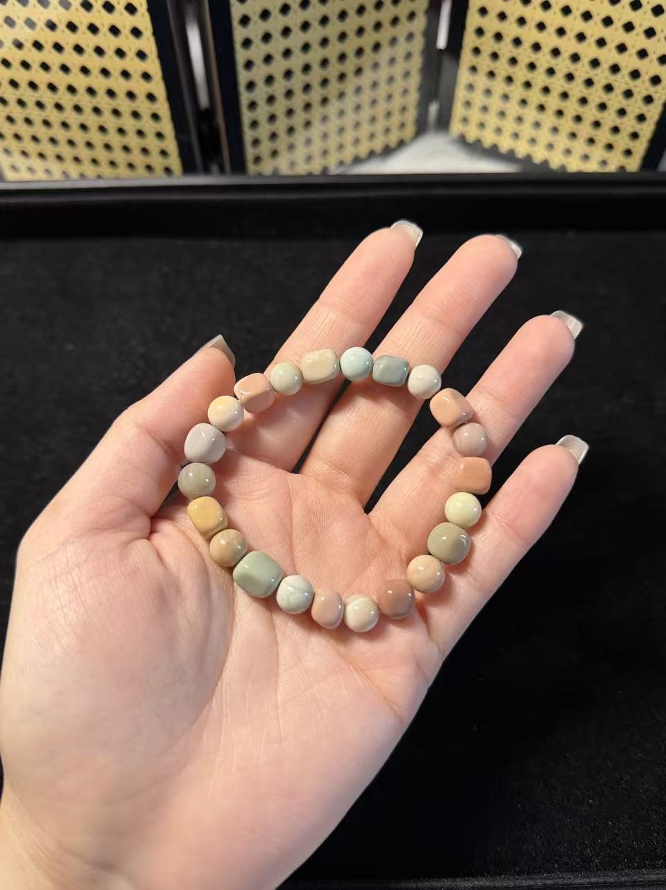 Irregular II Alashan Agate Bead Bracelet | Handmade Jewelry | Gemstone Accessories | Gift for Her (Copy)