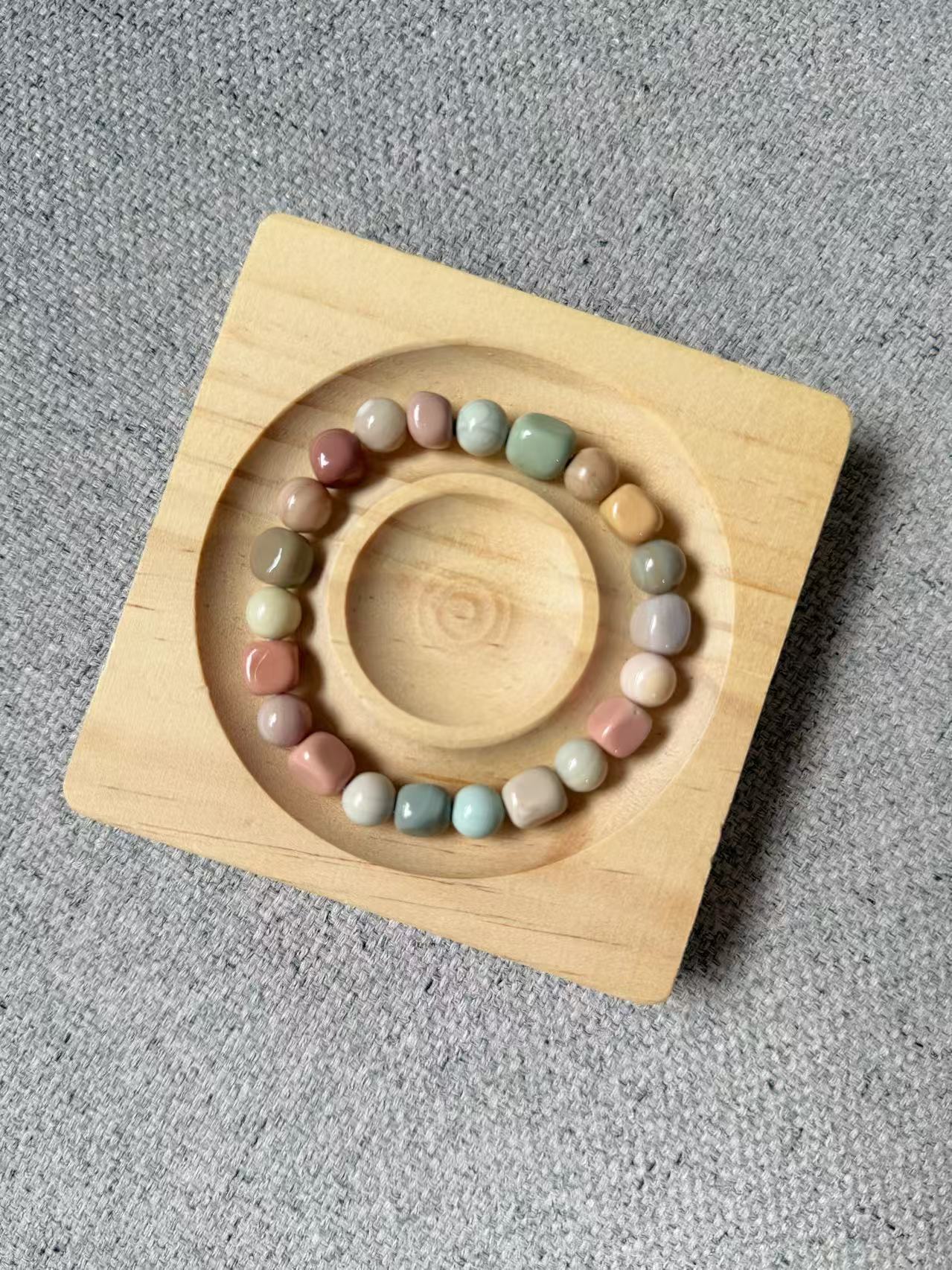 Irregular II Alashan Agate Bead Bracelet | Handmade Jewelry | Gemstone Accessories | Gift for Her (Copy)