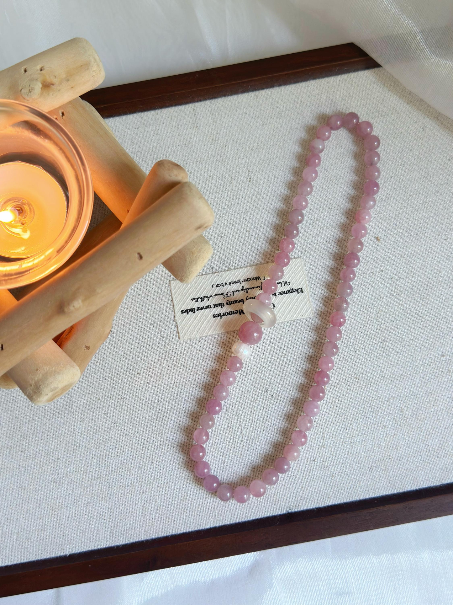 Double Row Strawberry Quartz Bracelet | Natural Crystal Beaded Bracelet | Love & Healing Jewelry | Gift for Her | Adjustable