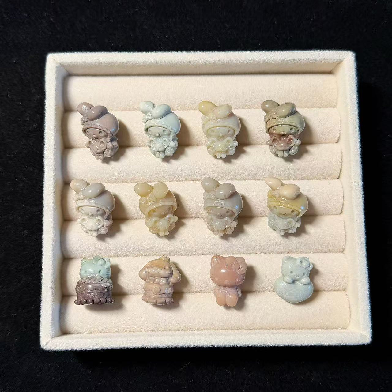 SR 9 Alashan Agate Bead Charms | Natural Stone Beads, Mixed Colors & Styles | DIY Jewelry Supplies