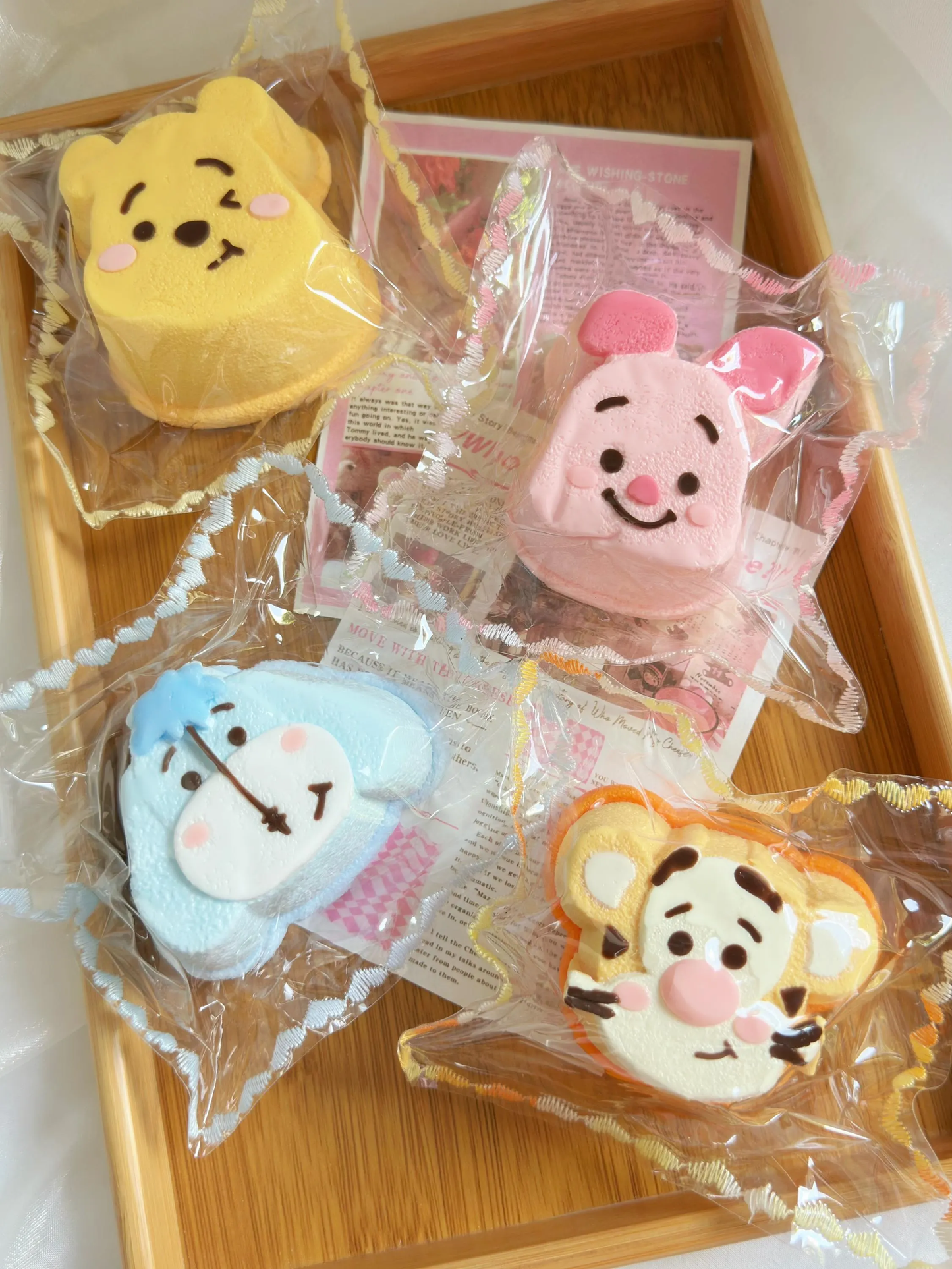 Winnie Family Pudding Handmade Taba Squishy Toy | Stress Reliever | Unique Fun | Handmade Slime Toy