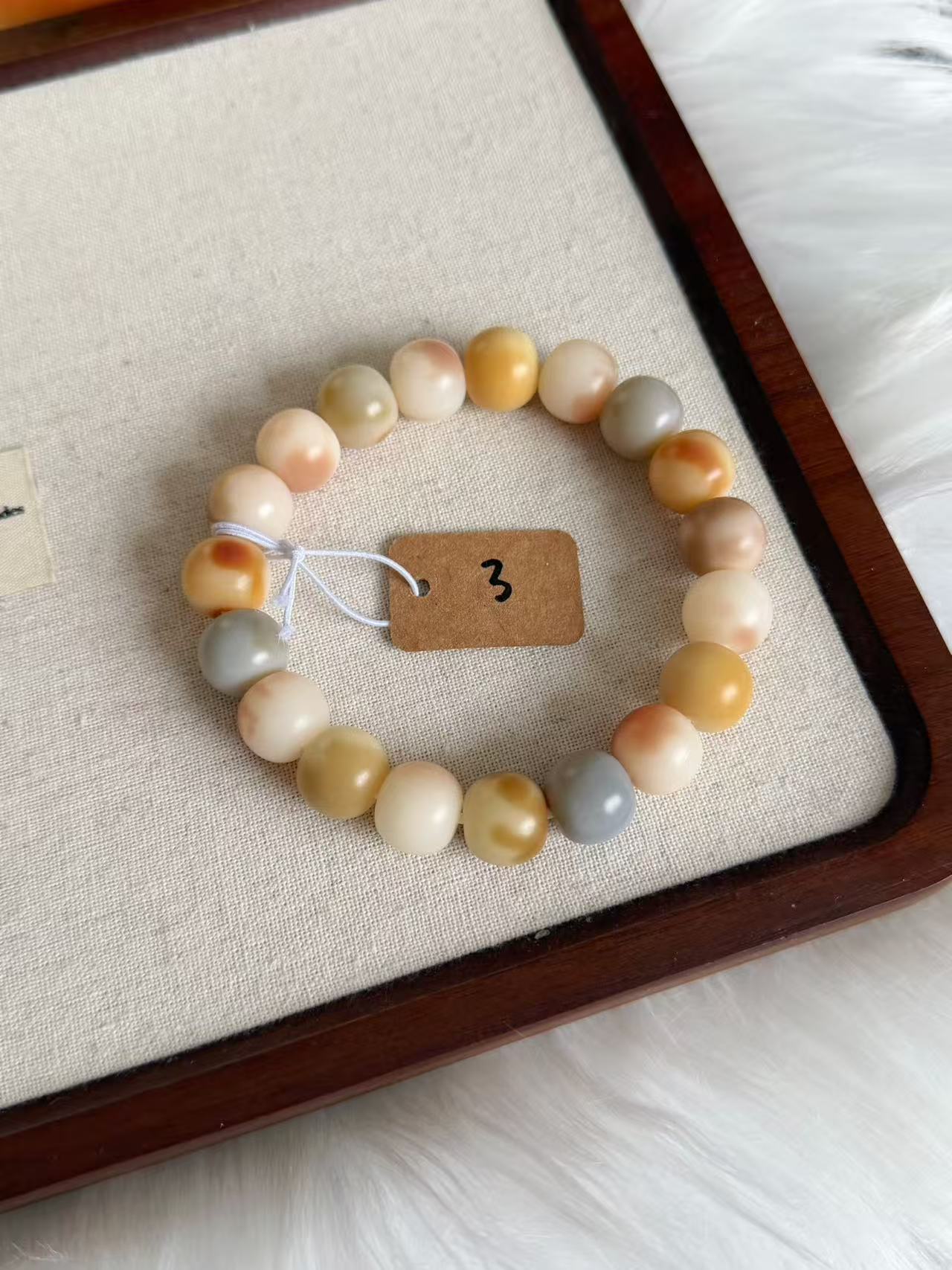 13mm花皮苹果珠 Bodhi Root Bracelet | Prayer Beads | Handmade Bracelet | Natural Bodhi Root