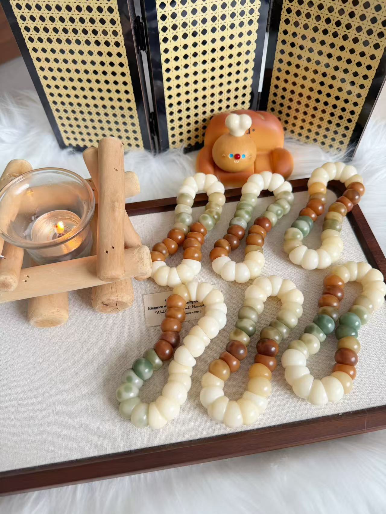 14mm蒜瓣 Bodhi Root Bracelet | Prayer Beads | Handmade Bracelet | Natural Bodhi Root