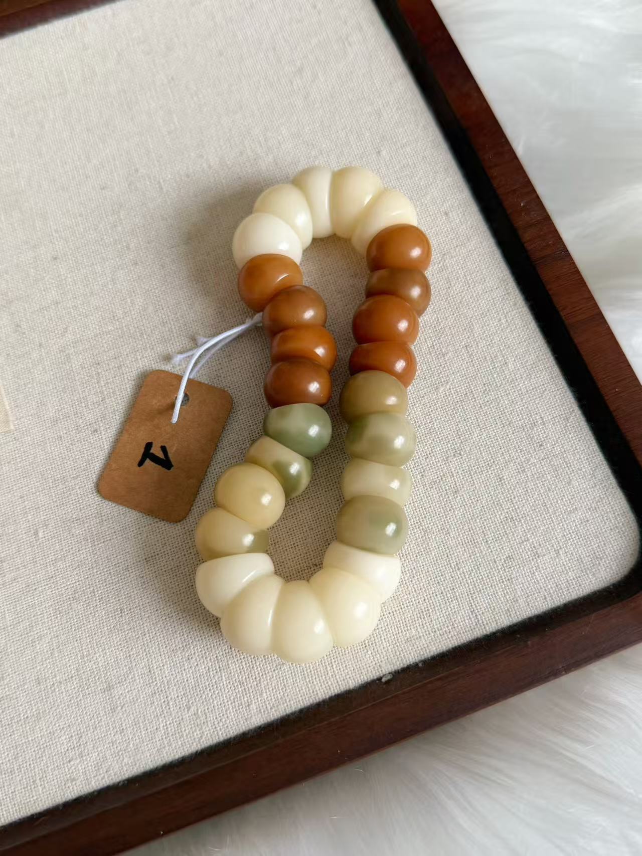14mm蒜瓣 Bodhi Root Bracelet | Prayer Beads | Handmade Bracelet | Natural Bodhi Root