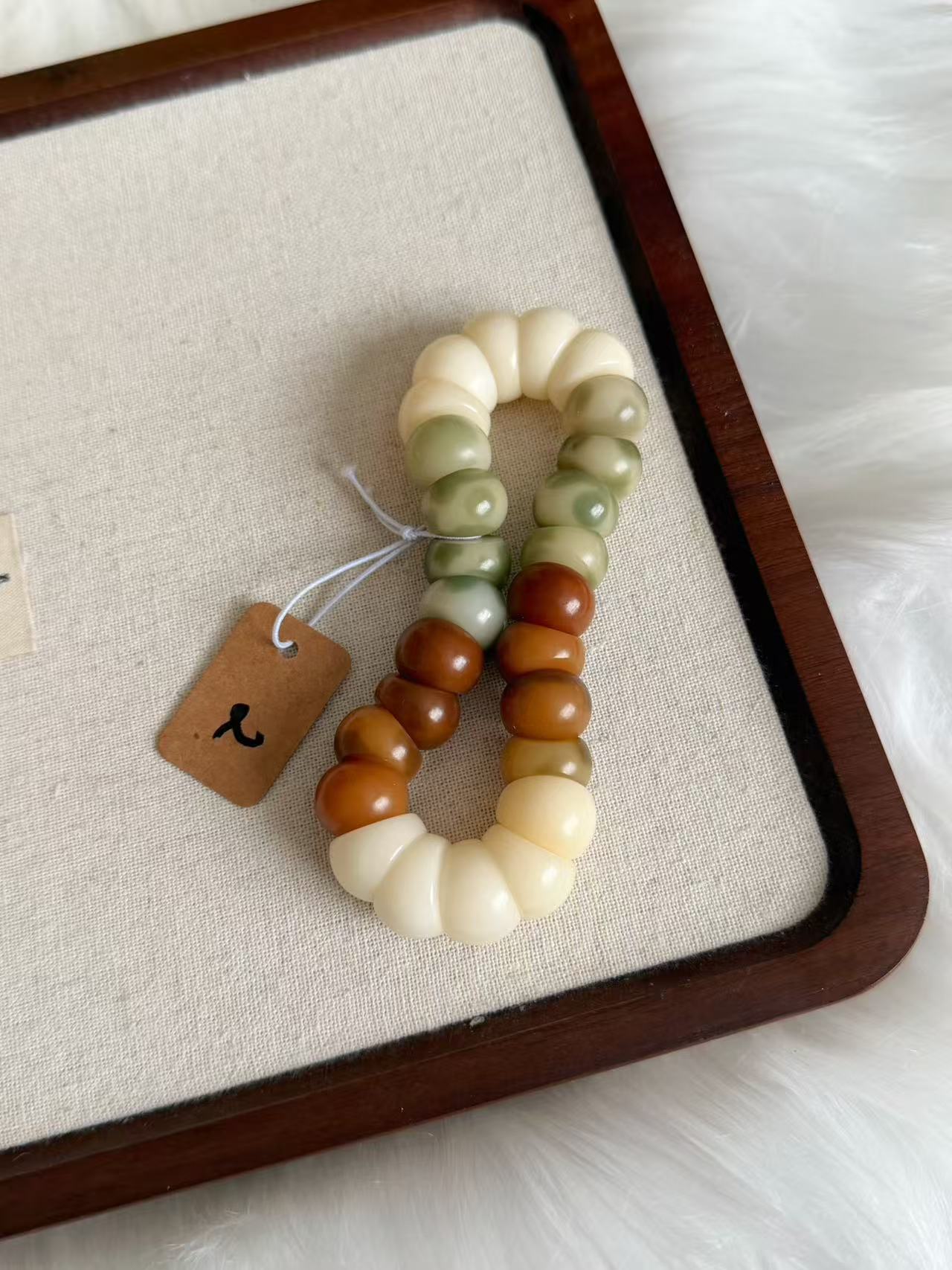 14mm蒜瓣 Bodhi Root Bracelet | Prayer Beads | Handmade Bracelet | Natural Bodhi Root