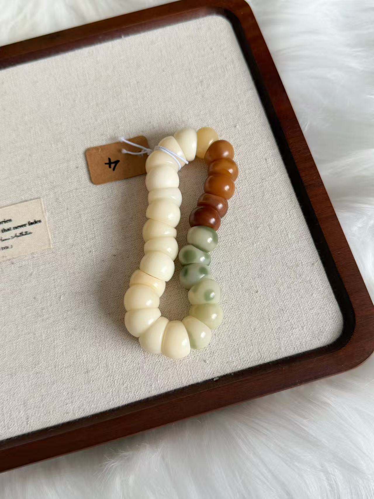 14mm蒜瓣 Bodhi Root Bracelet | Prayer Beads | Handmade Bracelet | Natural Bodhi Root