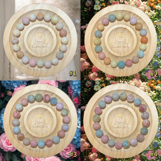 9mm Alashan Agate Raw Bracelet | Natural Gemstone Jewelry | Women Accessories | Gift for Her | DIY | Textured Stone