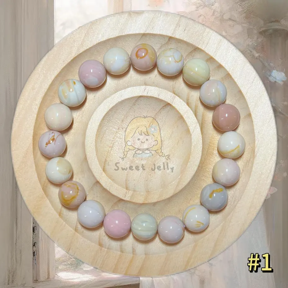 9mm Alashan Agate Raw Bracelet | Natural Gemstone Jewelry | Women Accessories | Gift for Her | DIY | Textured Stone