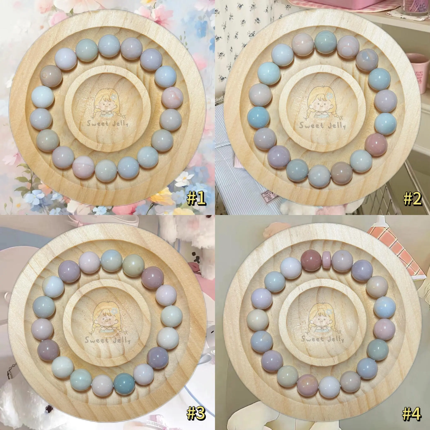 10mm Macaron Pastel Alashan Agate Raw Bracelet | Natural Gemstone Jewelry | Women Accessories | Gift for Her | DIY | Textured Stone