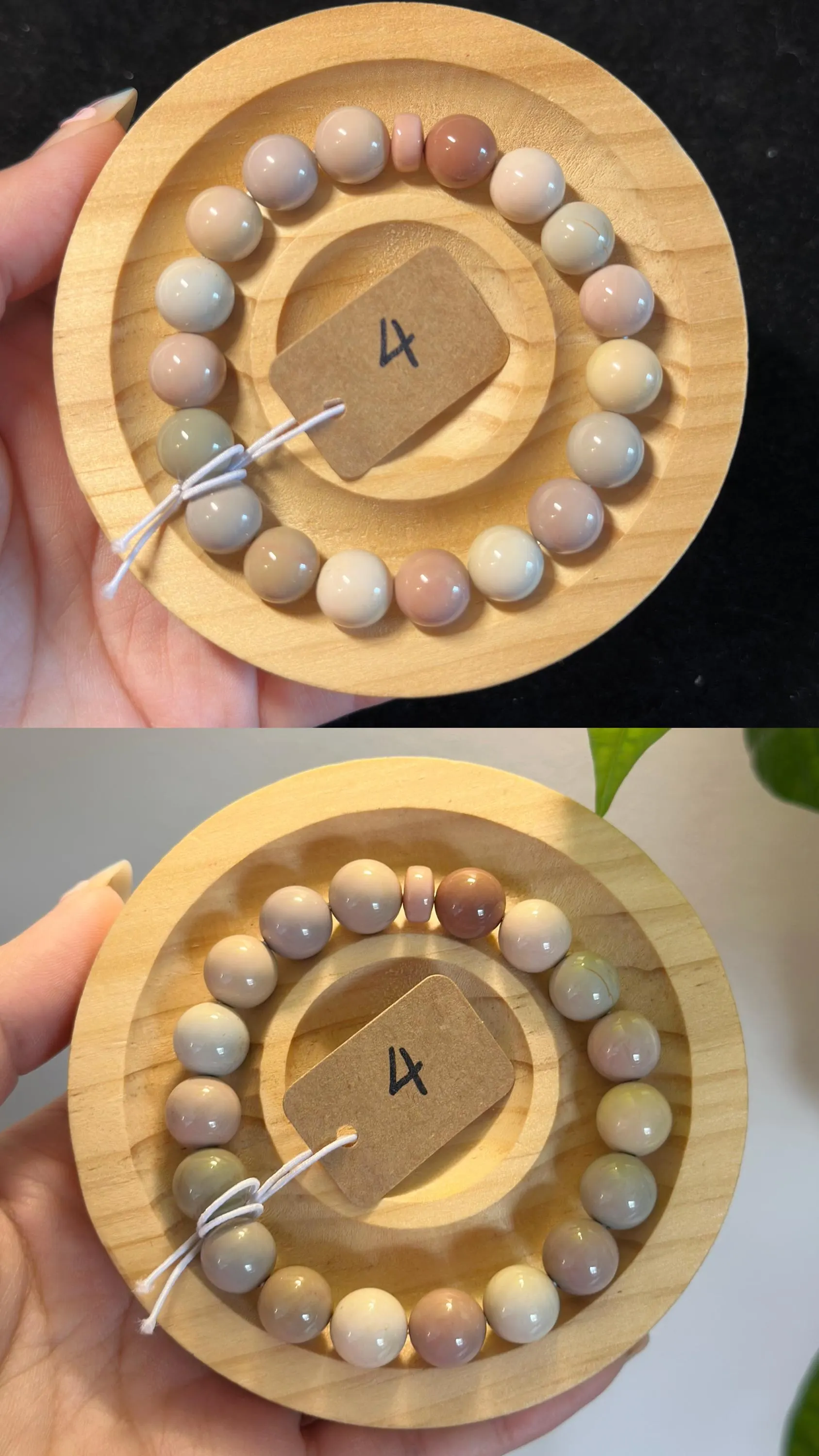 10mm Macaron Pastel Alashan Agate Raw Bracelet | Natural Gemstone Jewelry | Women Accessories | Gift for Her | DIY | Textured Stone