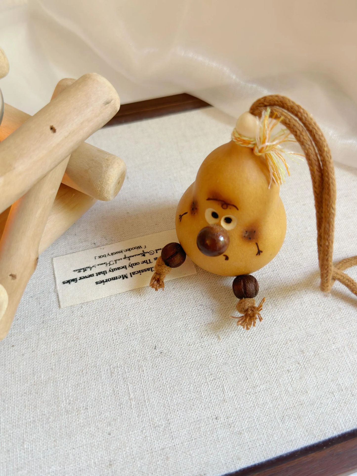 Capybara Handmade Carved Gourd Charm | Natural Gourd Car Mirror Hanging | Bag Accessory | Lucky Amulet | Unique Gift for Nature Lovers