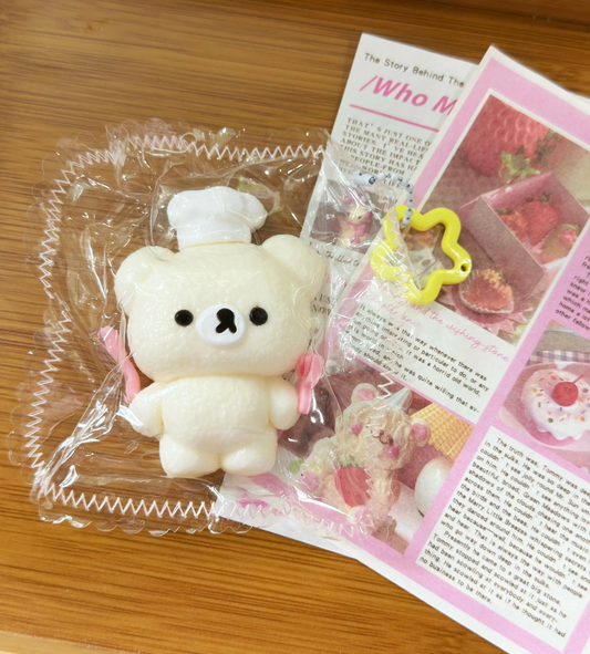 Chef Bear Handmade Taba Squishy Toy | Stress Reliever | Unique Fun | Slime Toy | Gift Idea