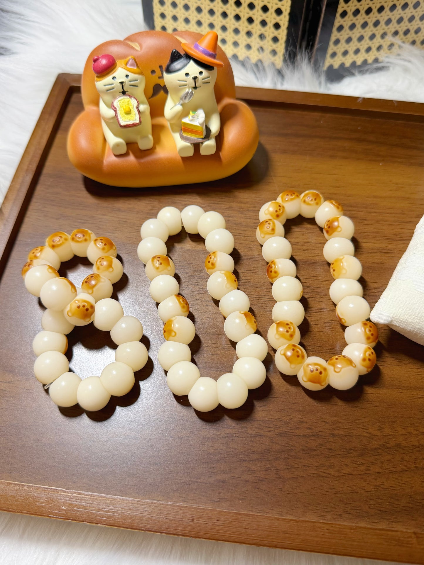 13mm蒜瓣黄油小熊 Bodhi Root Bracelet | Prayer Beads | Handmade Bracelet | Natural Bodhi Root