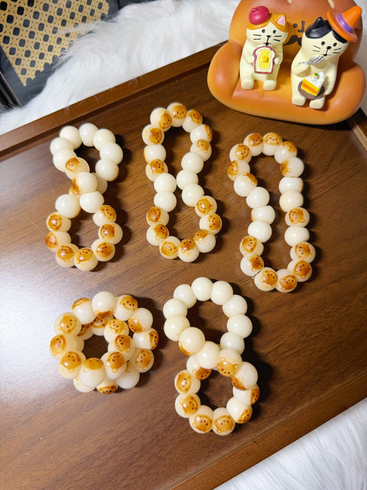 13mm蒜瓣黄油小熊 Bodhi Root Bracelet | Prayer Beads | Handmade Bracelet | Natural Bodhi Root