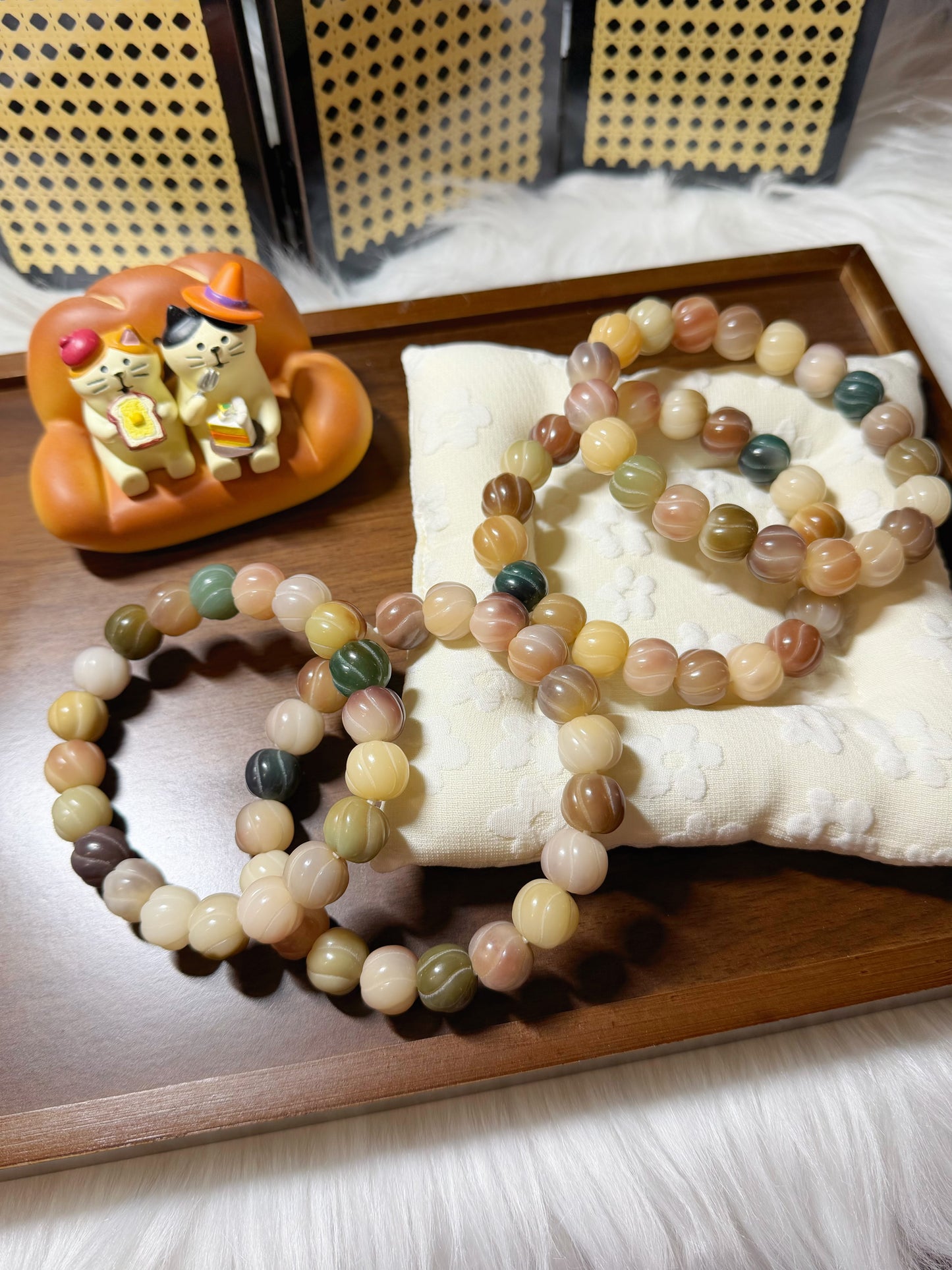 13mm卷卷酥 Bodhi Root Bracelet | Prayer Beads | Handmade Bracelet | Natural Bodhi Root
