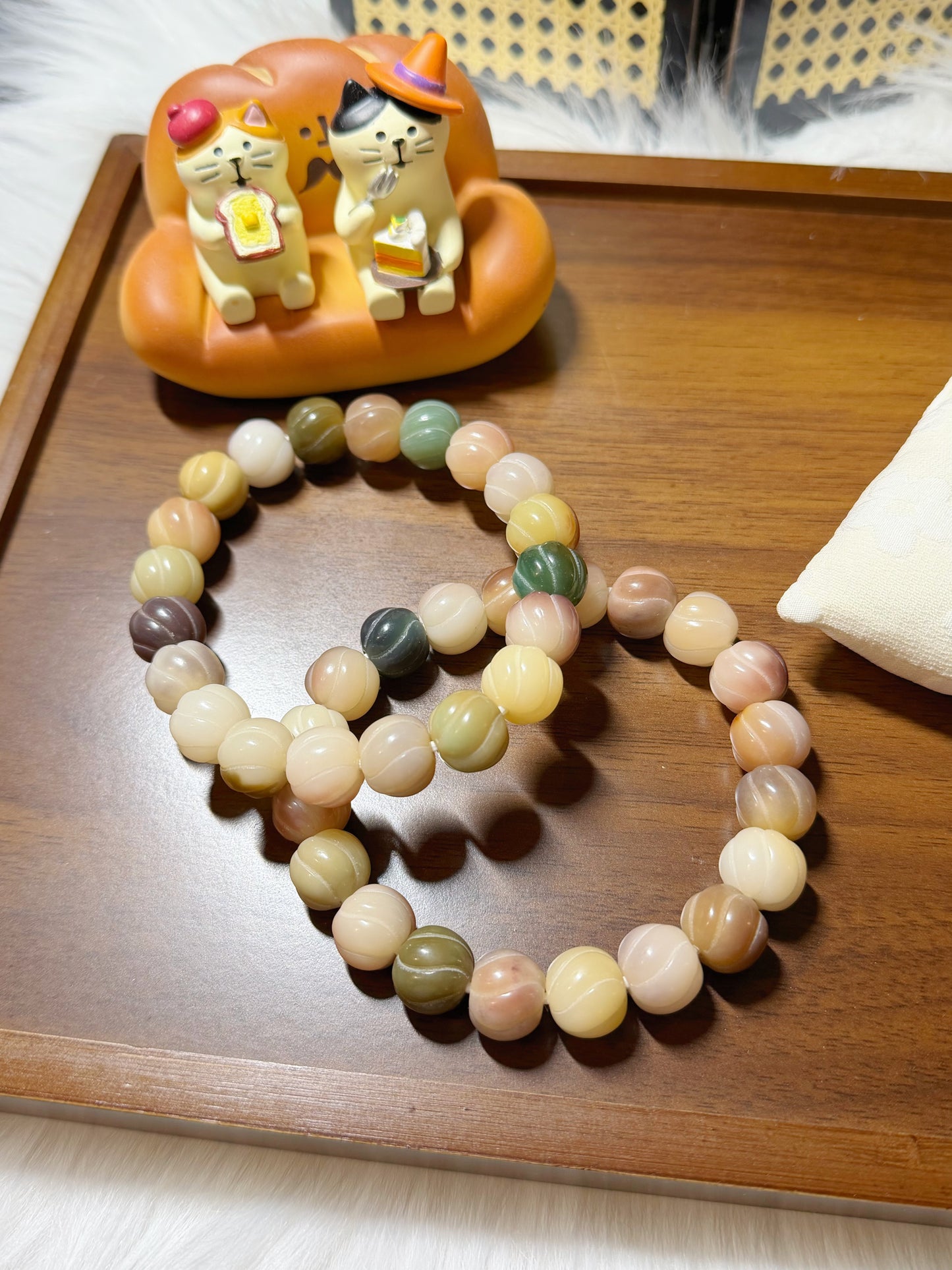 13mm卷卷酥 Bodhi Root Bracelet | Prayer Beads | Handmade Bracelet | Natural Bodhi Root