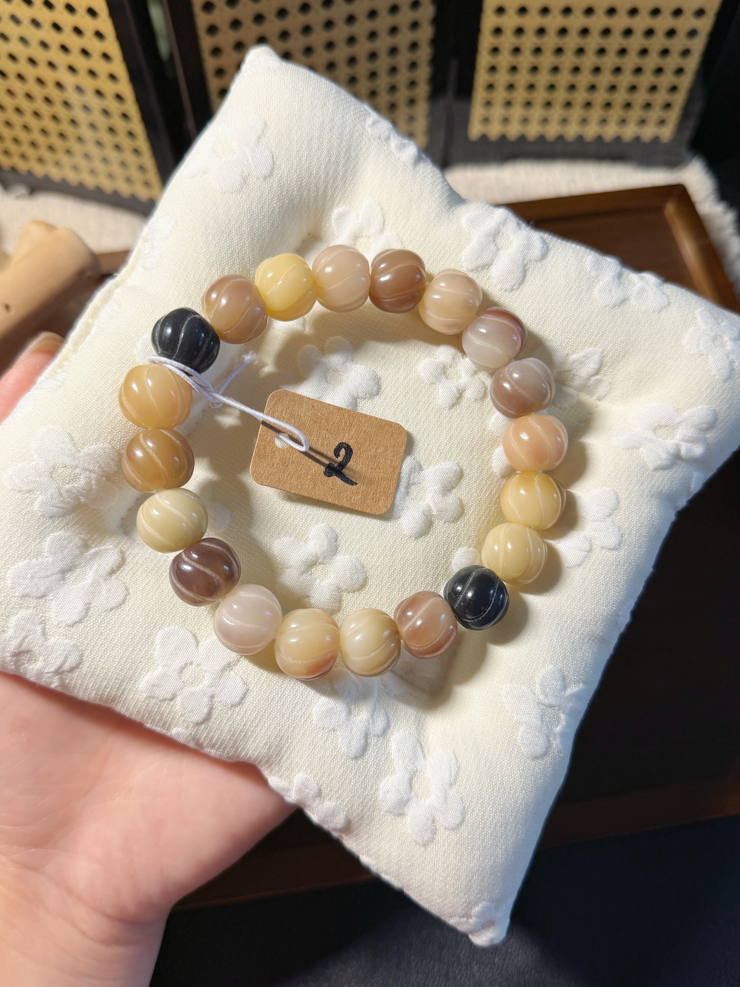13mm卷卷酥 Bodhi Root Bracelet | Prayer Beads | Handmade Bracelet | Natural Bodhi Root
