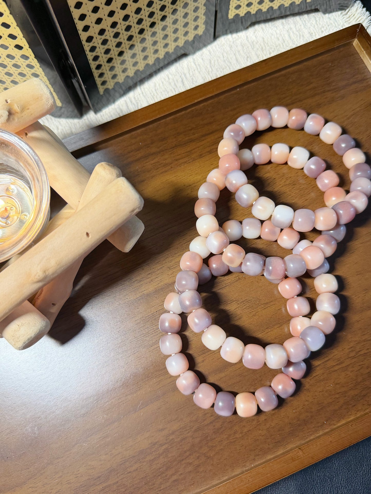 12mm捕梦网 Bodhi Root Bracelet | Prayer Beads | Handmade Bracelet | Natural Bodhi Root