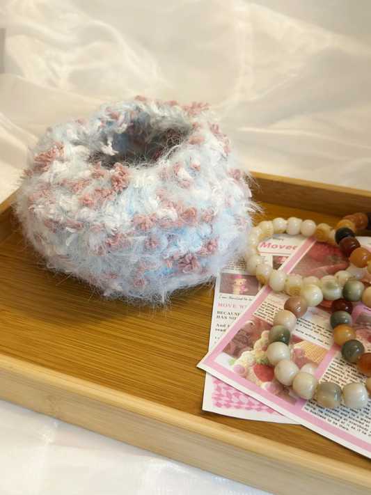 Crochet Bracelet Storage Basket with Handle | Handmade Organizer for Bracelets | Small Jewelry Organizer | Boho Decor | Crochet Bowl