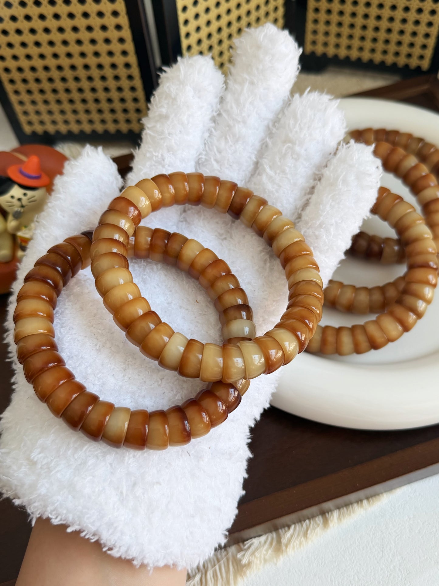 12mm碗肠 Bodhi Root Bracelet | Prayer Beads | Handmade Bracelet | Natural Bodhi Root