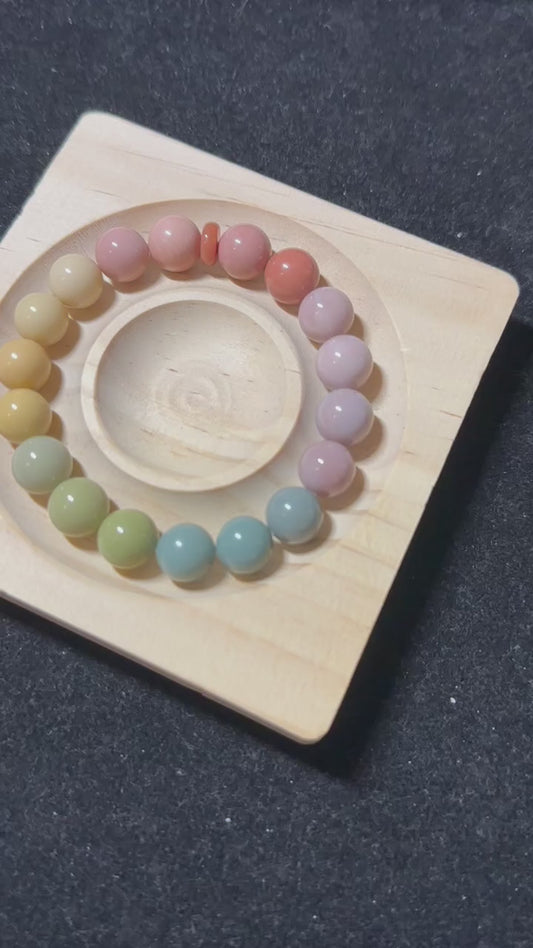 10mm Pastel Rainbow Alashan Bracelet 2